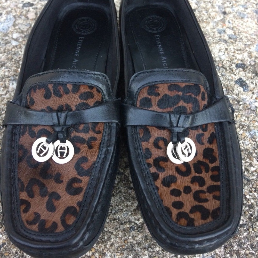 Etienne Aigner Women's 7M Real Fur Animal Print
